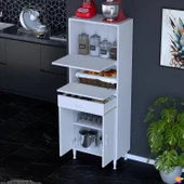 Modilayn VİO (55x163,4x32,5 cm) Yeni çekmeceli, kapaklı, ekmeklikli, çok amaçlı mutfak dolabı. - 3