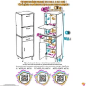 Modilayn VİO (45x163,4x32,5 cm) Yeni çekmeceli, kapaklı, ekmeklikli, çok amaçlı mutfak dolabı. - 4
