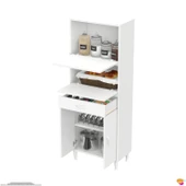 Modilayn VİO (55x163,4x32,5 cm) Yeni çekmeceli, kapaklı, ekmeklikli, çok amaçlı mutfak dolabı. - 7