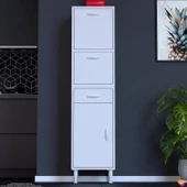 Modilayn VİO (45x163,4x32,5 cm) Yeni çekmeceli, kapaklı, ekmeklikli, çok amaçlı mutfak dolabı. - 1