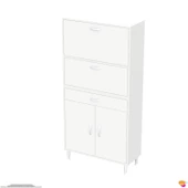 Modilayn VİO (80x163,4x32,5 cm) Yeni çekmeceli, kapaklı, ekmeklikli, çok amaçlı mutfak dolabı. - 6