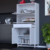 Modilayn VİO (75x163,4x32,5 cm) Yeni çekmeceli, kapaklı, ekmeklikli, çok amaçlı mutfak dolabı. - 2