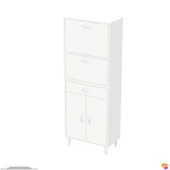 Modilayn VİO (55x163,4x32,5 cm) Yeni çekmeceli, kapaklı, ekmeklikli, çok amaçlı mutfak dolabı. - 6