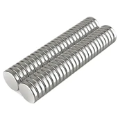10x2mm Yuvarlak Neodyum Mıknatıs Güçlü Nikel Kaplamalı Kaliteli ve Dayanıklı Magnet - 1
