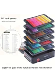 180 Renkli profesyonel sulu boya kalem seti, suluboya kalemleri, hediye kalem seti, yüksek pigment thumbnail 3