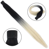 Fiber Sentetik Sihirli At Kuyruğu - Siyah / Platin Ombreli thumbnail 1