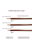 Tahrir Fırça Seti No:1-2-3 Kurt Kılı, Bambu Sap (ÇİNİ, SERAMİK, TEZHİP, MİNYATÜR) 1. Kalite-3 Adet thumbnail 3