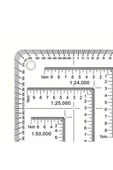 MP-10 Koordinat Cetveli, mm-cm ölçümler, Mimarlar, Mühendisler, Teknik Çizimler için-1ad thumbnail 2