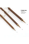 Tahrir Fırça Seti No:1-2-3 Kurt Kılı, Bambu Sap (ÇİNİ, SERAMİK, TEZHİP, MİNYATÜR) 1. Kalite-3 Adet thumbnail 1