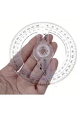 360° Protractor cetvel, Şeffaf Matematik, Geometri, Tasarım ve Sanat Projeleri için İdeal-1ad thumbnail 4
