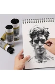 Eskiz çizimi ve tonlama, kara kalem, doğal söğüt kömürü çubukları 5/7mm-25 adet thumbnail 3