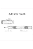 Fırça Uçlu Dolma Kalem, Brush Pen, Kurt Kılı, Hazneli, Siyah-Çini, Seramik tahrir Fırçası No:1 thumbnail 5