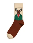 Karakter Desenli 4’lü Çorap Seti Geyik Kaplan Kurt Panter Tasarımlarıyla thumbnail 3