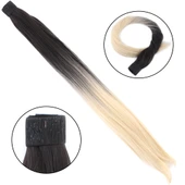 Fiber Sentetik Sihirli At Kuyruğu - Koyu Kumral / Dore Sarı Ombreli thumbnail 1