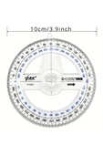360° Protractor cetvel, Şeffaf Matematik, Geometri, Tasarım ve Sanat Projeleri için İdeal-1ad thumbnail 1