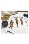 Walnut Ink ceviz mürekkebi-gölge yazı-copperplate mürekkebi-walnut 25ml-ink Ceviz rengi thumbnail 5