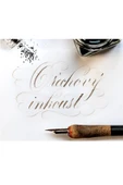 Walnut Ink ceviz mürekkebi-gölge yazı-copperplate mürekkebi-walnut 25ml-ink Ceviz rengi thumbnail 3