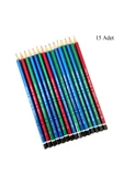 Fatih Mercanlı Siyah Kurşun Kalem 12HB-15 Adet Çok Renkli thumbnail 1