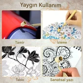 Hazneli çizgi boya kalemi, aplikatör, çini boyama, hazneli trilin, çizikleri onarmak-0.3mm thumbnail 2