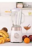 Karaca Paslanmaz Çelik Bıçaklar ile Buz Kırıcı 1,5 Lt Cam Sürahili Smoothie Blender Krem - 4