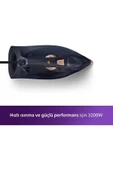 Philips Azur Advanced Essential Series 3200 W Buharlı Ütü, Lacivert DST 7510/80 - 2