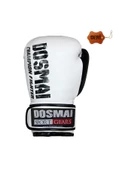 DO-SMAI Profesyonel Deri Boks Kick Boks Eldiveni Dosmai El347-14 Oz - Beyaz-siyah thumbnail 2