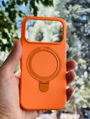 Zipax Apple iPhone 17 Pro Kılıf MgSafe Özellikli Standlı Pastel Renkler Azn-Reggal thumbnail 1