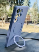 Zipax Samsung Galaxy S23 Ultra Kılıf MgSafe Özellikli Standlı Pastel Renkler Azn-Reggal thumbnail 4