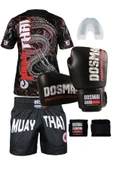 DO-SMAI Boks Kick Boks Muay Thai İnferno Boks Seti Boks Eldiveni Spor T-Shirt Şort Takımı Başlangıç Paketi thumbnail 1
