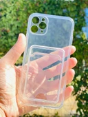 Zipax Apple iPhone 11 Pro Max Kılıf Şeffaf Kartlıklı Silikon Azn-SetraKart thumbnail 1