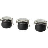 Ikea Korken Kapaklı Cam Kavanoz Cam-Siyah 13 Cl 3 Adet 50579890 - 1