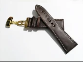 Fado Her Saate Uygun  Kelebek  Toka   26 MM    Hakiki Deri (282)  altın   toka    kahve thumbnail 1