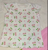 1-2-3-4 Yaş Kiraz Baskılı Tişört İspanyol Paçalı Likralı 2li Kız Çocuk Takımı Pembe thumbnail 2