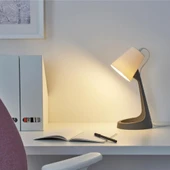 IKEA 34 x 48 Svallet Dekoratif Çalışma Lambası Plastik Kablosuz-Pilli E10 Gri - 2