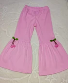 1-2-3-4 Yaş Kiraz Baskılı Tişört İspanyol Paçalı Likralı 2li Kız Çocuk Takımı Pembe thumbnail 3