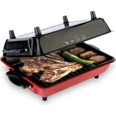 İnova Büyük Boy 40X30 cm Elektrikli Izgara Barbekü Mangal Kebapçı Balıkçı Emaye Gövdeli + Emaye Tepsili - 2