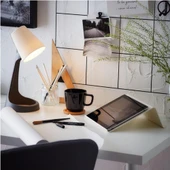 IKEA 34 x 48 Svallet Dekoratif Çalışma Lambası Plastik Kablosuz-Pilli E10 Gri - 5