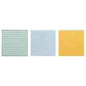 IKEA Pepprıg Mikrofiber Bez, Çok Renkli, 28X28 Cm, 3 Parça - 1
