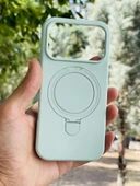 Zipax Apple iPhone 17 Pro Kılıf MgSafe Özellikli Standlı Pastel Renkler Azn-Reggal thumbnail 1