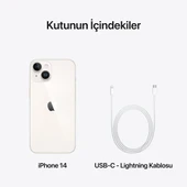 Apple iPhone 14 128 GB (Apple Türkiye Garantili) - Beyaz - 4