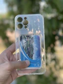 Zipax Apple iPhone 12 Pro Max Kılıf Şeffaf Kartlıklı Silikon Azn-SetraKart thumbnail 2
