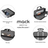 Mack MCC-602 14.1" Unicity 3.0 Notebook Çantası Gri - 8