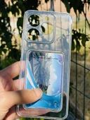 Zipax Realme C61 Kılıf Şeffaf Kartlıklı Silikon Azn-SetraKart thumbnail 2