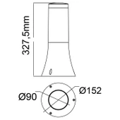 HOROZ ORKİDE-1 BEYAZ BAHÇE ARMATÜRÜ thumbnail 2