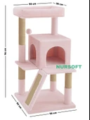 Nursoft Teraslı Dekoratif Kedi Tırmalama ve Oyun Evi - 3