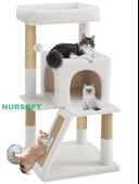 Nursoft Teraslı Dekoratif Kedi Tırmalama ve Oyun Evi - 1