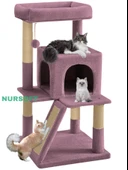 Nursoft Teraslı Dekoratif Kedi Tırmalama ve Oyun Evi - 1