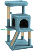 Nursoft Teraslı Dekoratif Kedi Tırmalama ve Oyun Evi - 2