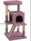 Nursoft Teraslı Dekoratif Kedi Tırmalama ve Oyun Evi - 2