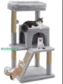Nursoft Teraslı Dekoratif Kedi Tırmalama ve Oyun Evi - 1